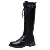 Fashion Comfortable Non-slip Trendy Women's Boots Winter New Style Round-toe Thick-soled Cross-strap Fashionable versatile women shoes