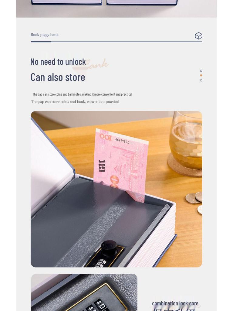 Book Piggy Bank Cabinet: Secure Password Safe for Kids 2025