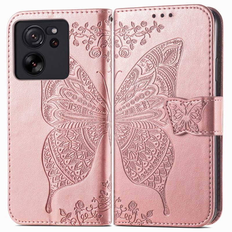 For Xiaomi 13T/Note 13 Pro/14/14 Pro Butterfly Printed Wallet Case, Cellphone Pouch case for Huawei Mate 60 Pro Plus