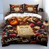 "Vintage Music Themed Decor Set" Soft Skin-Friendly Bedding Set Includes 1 Duvet Cover And 2 Pillowcase Gift