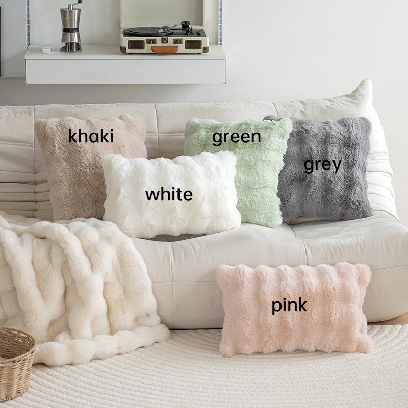 Without Pillow Core - Soft And Warm Winter Faux Fur Pillow Covers Perfect For Bedroom, Sofa, And Home Decoration