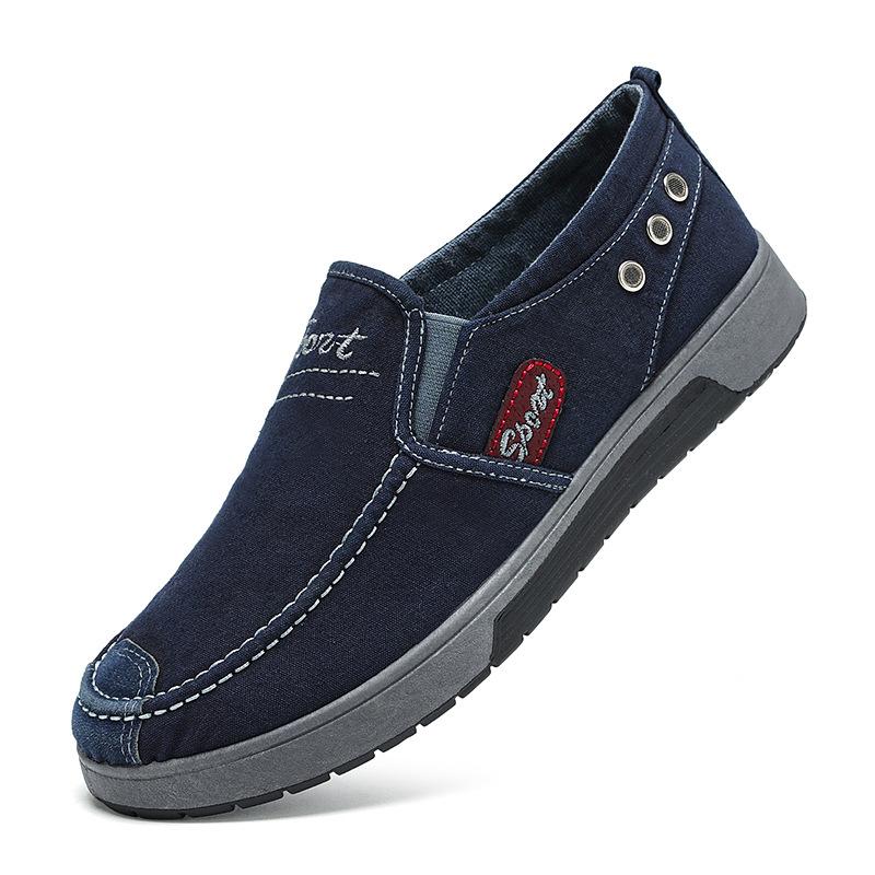New Canvas Shoes Breathable Men Sneakers Casual Slip-on Flats Fashion Loafers Men Jogging Sports Shoe Zapatillas De Deporte