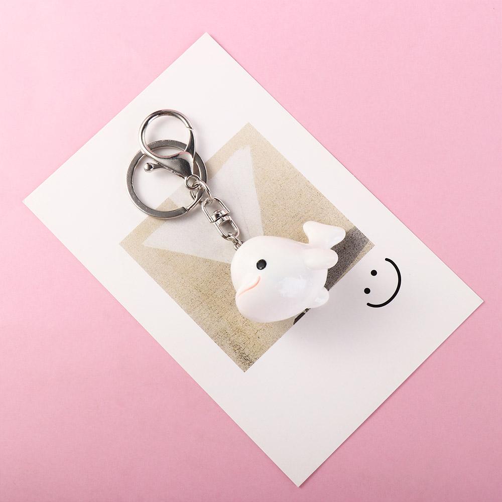 Bag Charm Backpack Pendant Keys Holder Bag Pendant Resin Car Key Ring Dolphin Blue Whale Keychain