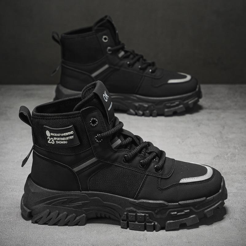 

Martin Boots Men s Shoes Autumn New Retro High-top Work Shoes Men s Trendy Versatile Non-slip Thick-soled Sports Boots 44