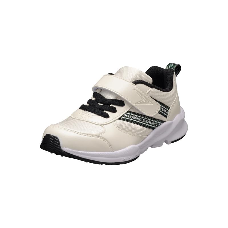 Shunsoku Sneakers for Wide LEC Cm Kids, Girls, Children's Shoes, Width, Lightweight, 16-23cm, 3E, 8140, Ivory, 18.5