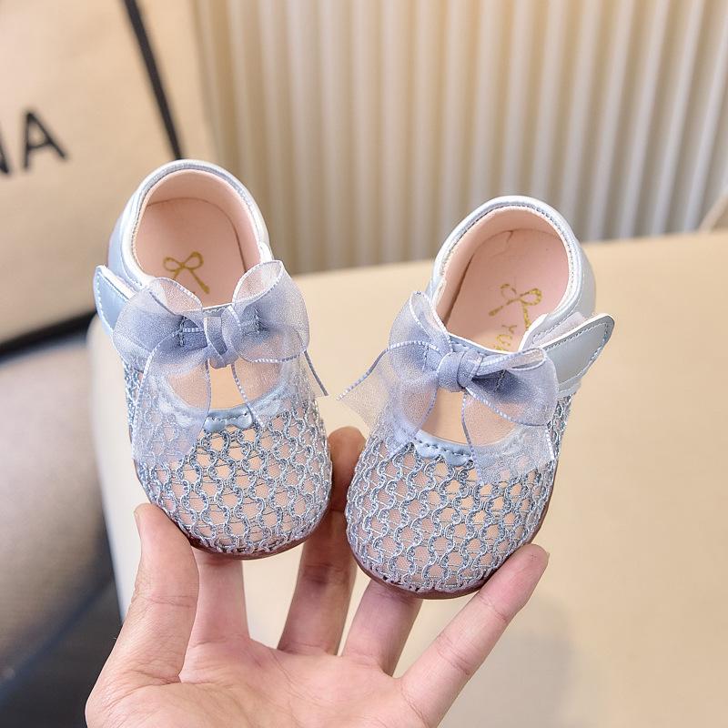 

Cute Single Shoes, Soft-bottom Toddler Shoes, Girls Shoes, Mesh Surface, Breathable 19 срібний