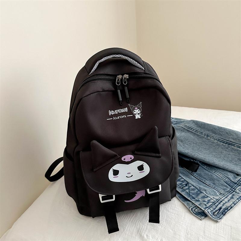 

Большой рюкзак для простого отдыха и путешествий 2024 года, новая корейская версия, компьютерный рюкзак для студента колледжа, женский чёрный