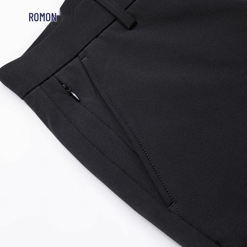 ROMON Men's 90% Goose Down Straight-Leg Suit Trousers