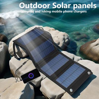 Kempingowy i Turystyczny Ładowarka do Telefonu Komórkowego z USB Zewnętrzne Źródło Zasilania Monokrystaliczny Krzem 20W Panel Solarny