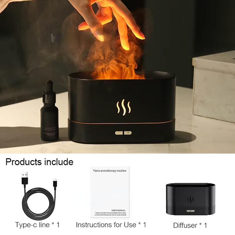 

Диффузор Увлажнитель воздуха Ультразвуковой Генератор холодного тумана Фоггер Светодиодная лампа-пламя для эфирного масла Диффузор Увлажнитель воздуха для ароматерапии Диффузор