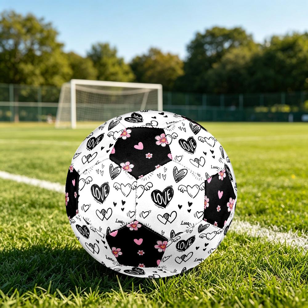 1PC Love Motion Floral Hearts Soccer Ball Size 5 Football Machine Sewn Indoor/Outdoor Universal Football A45
