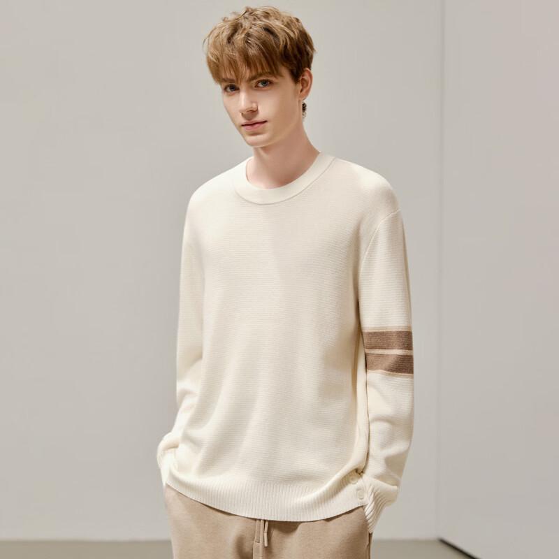 

LUOZI Men s Wool & Cashmere Blend Thick Round Neck Sweater L (175)