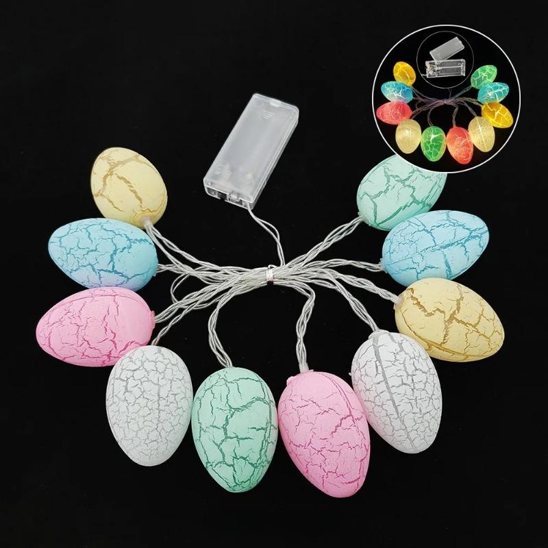 Christmas Decoration Crack Egg LED Light String Lamp Garden Festival Lighting Strings Room Decor New Year Atmosphere