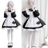 Anime Maid Costume Set Anime Maid Apron Maid Dress, Maid Headpieces, and Maid Bowtie Halloween Cosplay Costume Black S-Good