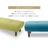 Celtan Ottoman Stool with Waraku no Pocket Darian High Japanese-made Footrest, Kiwami, 2-Seater, Coil, Green, Resilience, A280p-562GRN