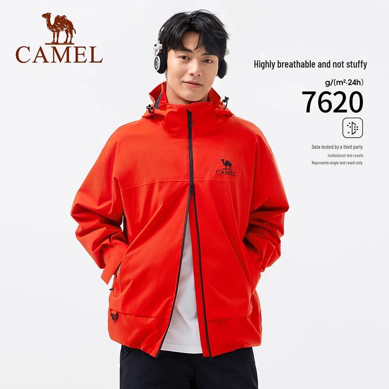 Camel Unisex Outdoor Windproof Waterproof Shell Jacket