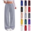 Damen Locker geschnittene Wide Leg Jogginghose mit Kordelzug für den täglichen lässigen Look