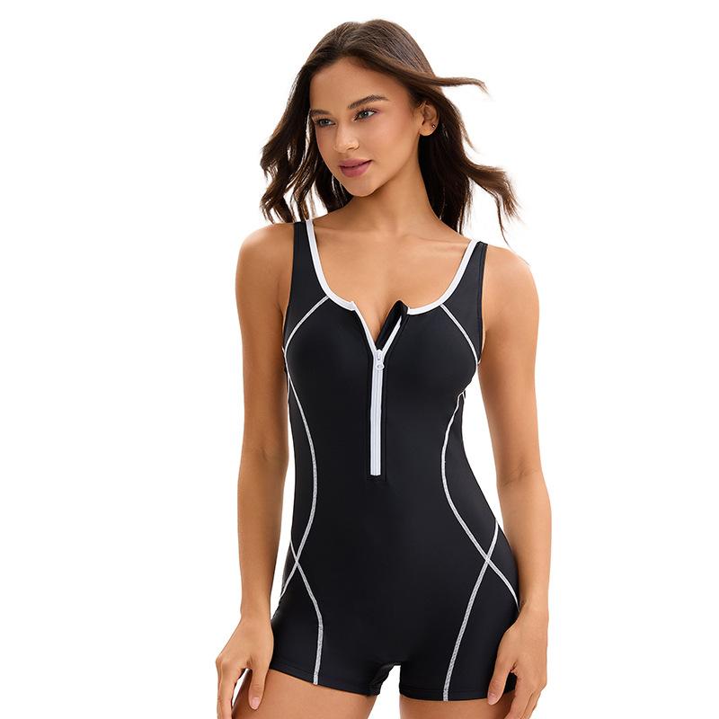 Women's One-Piece Swimsuit Conservative Sexy Backless Diving Suit Sports Swimming Suit