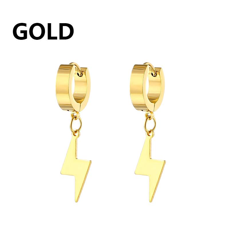 1Pair Punk Gothic Stainless Steel Stud Earring Creative Blade Pendant Punk Rock Razor Blade Earrings Gothic Hip-hop Ear Jewelry