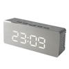 Digital Clock LED HD Large Screen Display Mirror Technology Black Battery Plug In Digital Alarm Clock for Home