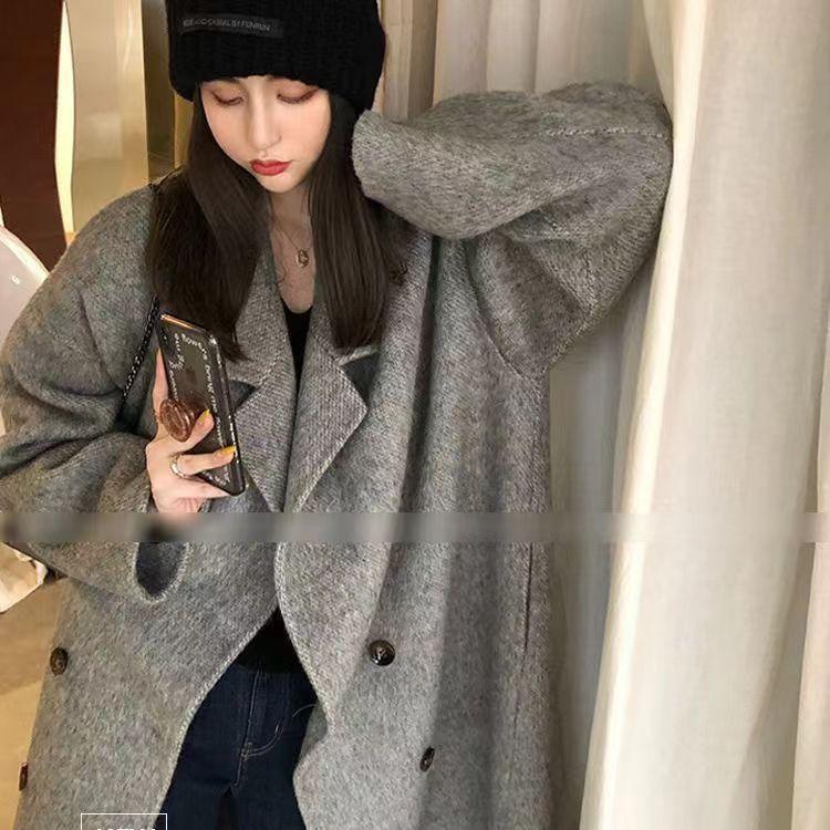 Double Sided Wool Coat Loose Casual Woolen Coat