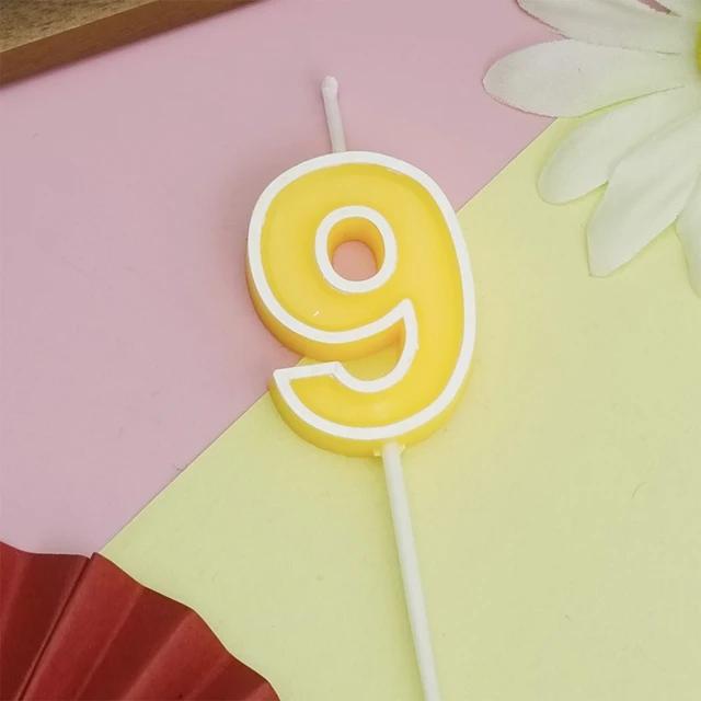 Candy Colored Happy Birthday Number Candle Children's Party Creative Cartoon Jelly Colored Valentine's Day Activity Candle