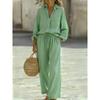 New Solid-color Set of Loose-fitting Long-sleeved Tops for Women