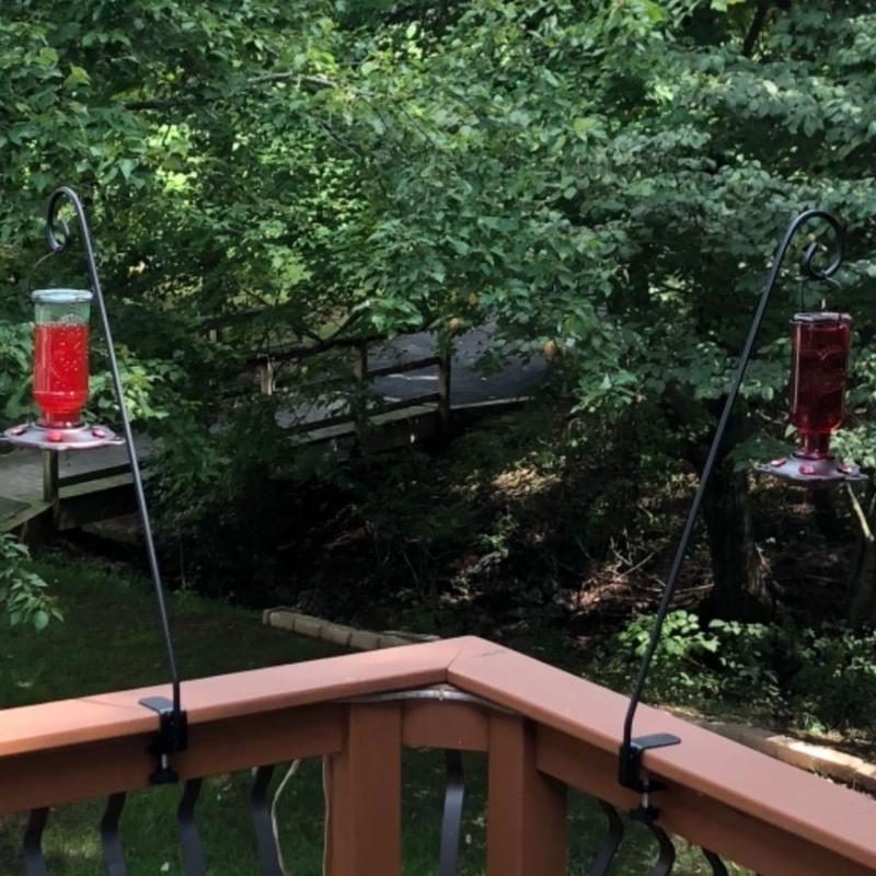 Painting Flowers Basket Hanging Hook Flowers Pot Plant Support Hangers Hook for Outdoor Garden Planter Wind Bells