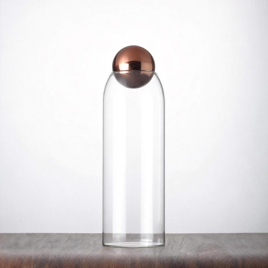 Modern Glass Coffee Bean and Tea Storage Jar with Cork Stopper