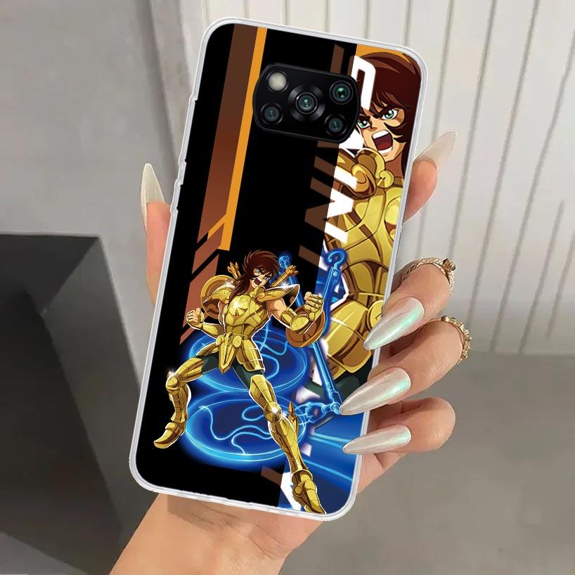 Anime Saint Seiya Phone Case for Xiaomi Poco X7 X6 X5 X4 X3 Nfc F7 Ultra F6 F5 Pro F4 GT F3 M6 M5S M4 M3 Soft Print Shell X7 X6