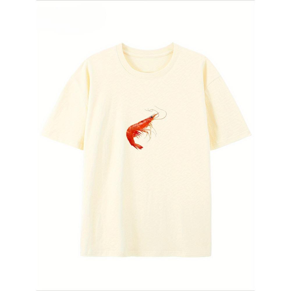 Damen Lustige Garnele Nun Das Ist Was Ich Tue T-Shirt Herren Oversized Tee Baumwolle Unisex Harajuku Kurzarm Top