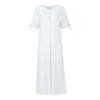Off Shoulder Summer Maxi Dress for Women with Pockets Round Neck Short Sleeve Long Dress