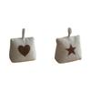 Fabric Door Stop with Sand Filled Weight Heart/Star Pattern , Decorative Door Rest for Bedroom, Study, and Entryway Indoor Daily Use
