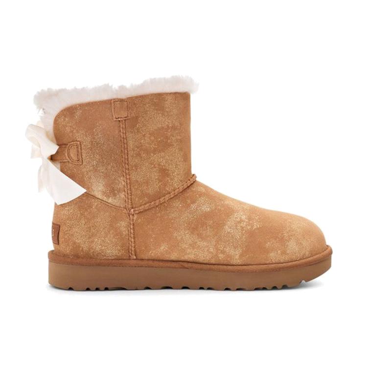 UGG Mini Bailey Bow Glimmer Chestnut Women's 1125795-CHE