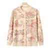 Middle-aged and Elderly Printed Tops, New Mother-0-year-old Middle-aged Women's Long-sleeved Shirts, New Spring and Autumn Clothes
