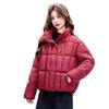 Women's clothing winter new fashion loose and thin stand-up collar short cotton clothing warm jacket women's bread clothing