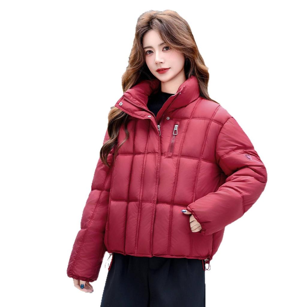 Women's clothing winter new fashion loose and thin stand-up collar short cotton clothing warm jacket women's bread clothing