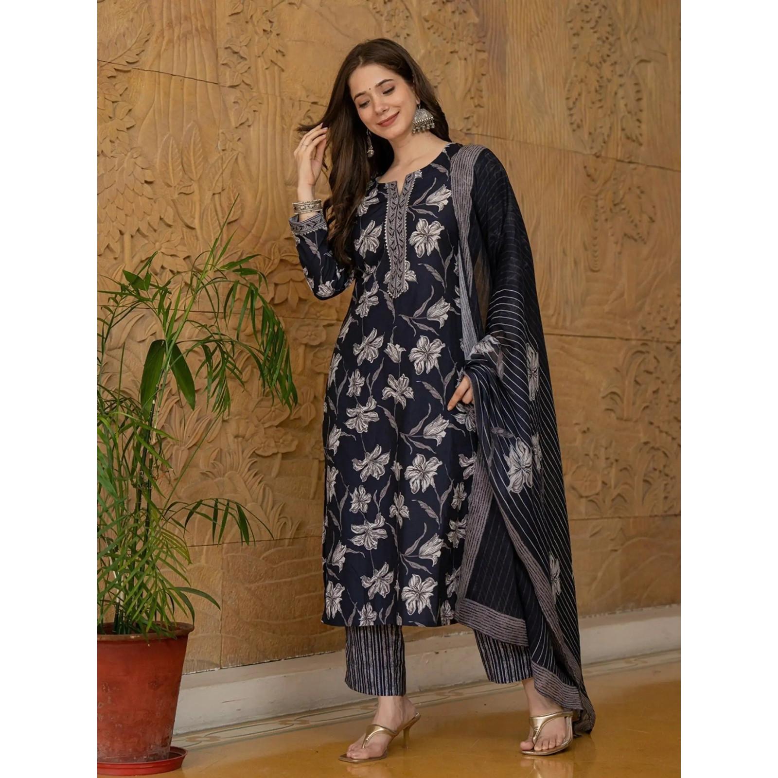 Bollywood Salwar Kameez Suit Pakistani Women s Ethnic Kurti Pant Dupatta Set M-38