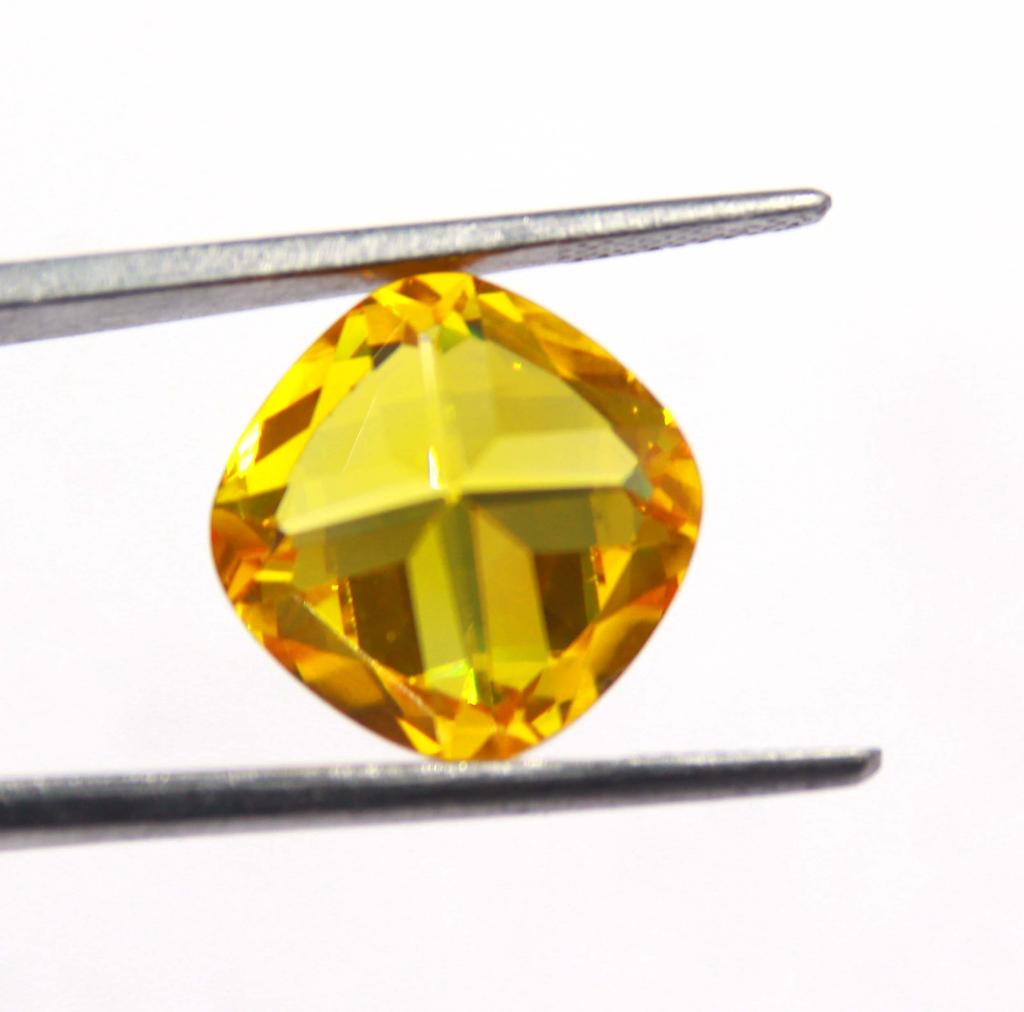 18 Carat Valentine Big Sale Cushion Shape Yellow Sapphire Certified Sri Lanka Gemstone SN103