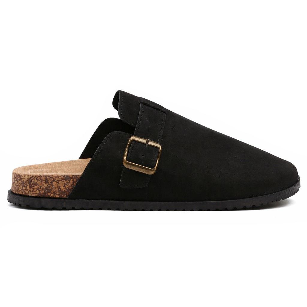 Rone Women's Closed Suede Flip-Flops Black 38