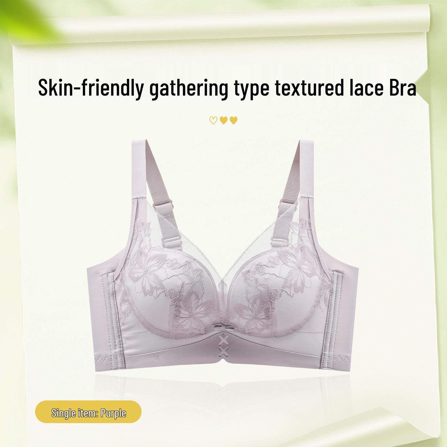 

Элегантный кружевной бюстгальтер пуш-ап для маленькой груди: Дизайн для похудения спины, подтяжки груди, против обвисания 36/80B