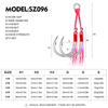 Fishing Hook 1/0 2/0 3/0 4/0 5/0# Saltwater Jig Hook Two Single Barbed Trolling Fishing Jig Fishing Hook