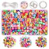 Colorful Polymer Clay Beads DIY Set: Straight Hole Fruit Beads for Bohemian Jewelry Accessories
