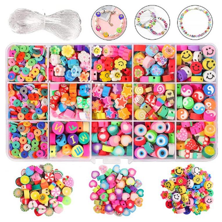 Colorful Polymer Clay Beads DIY Set: Straight Hole Fruit Beads for Bohemian Jewelry Accessories