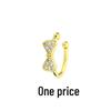 Gu Mao Ning Exquisite Zircon Bow Ear Clips - No Piercing Required