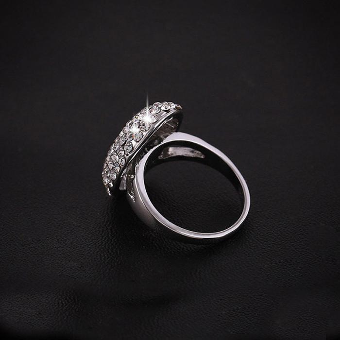 Fashion Rhinestone Engagement Wedding Rings for Women Valentine’s Day Anniversary Gift