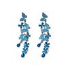 Silver Needle Diamond Butterfly Tassel Earrings Step into ins Fashion Temperament Earrings Light Luxury Premium Earrings Women