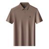 Business Casual Men'S Short Sleeve T-Shirt Printed Non-Ironing Anti-Wrinkle Easy Care Polo Shirt Loose Casual