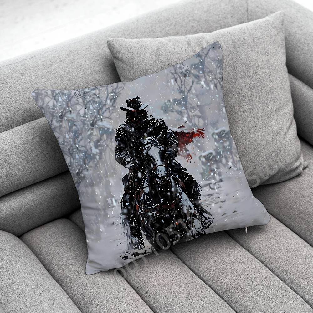 R-Red D-Dead Redemption Morgan Rdr2 Kissenbezug Für 45X45Cm 40X40Cm 55X55Cm 50X50Cm 30X30Cm Quadratisch Auto Kissenbezug Hülle