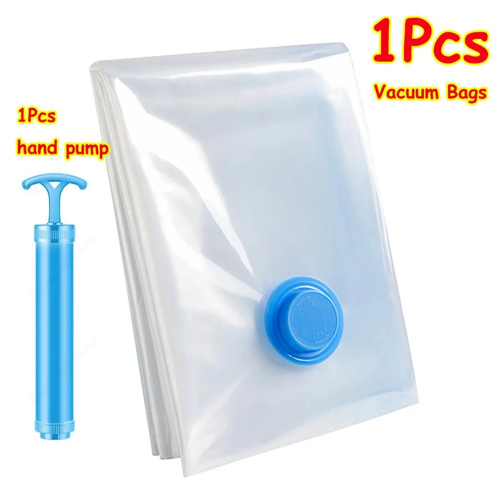 1-24Pcs Vacuum Storage Bags Vacuum Seal Bag Reusable Space Saving Bags Folding Compressed Organizer Bag For Clothes Bedding
